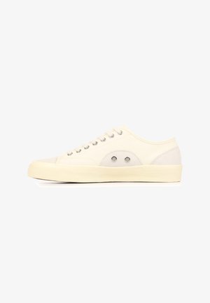 Fred Perry, HUGHES CANVAS SUEDE - Sneakers laag - light ecru laurel wreath green