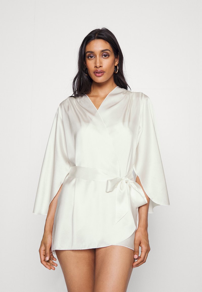 Fleur du Mal EMBROIDERED SLEEVE ROBE - Roupão - ivory