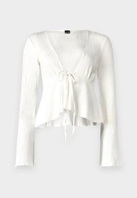 TIE FRONT  - Camiseta de manga larga - off white
