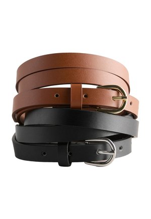 2 PACK - Ceinture - black tan