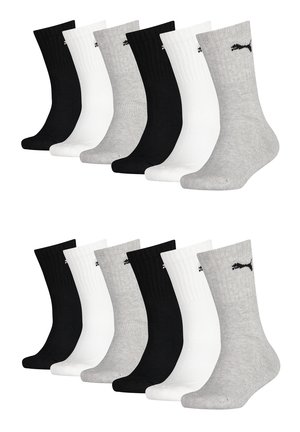 12ER PACK CREW  - Socken - black   white   grey