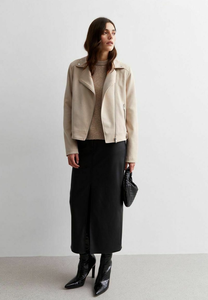 New Look Veste en similicuir - stone/gris - ZALANDO.BE