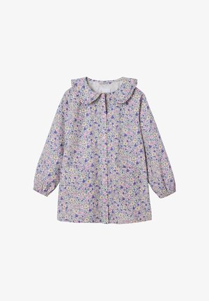 Vertbaudet, VERTBAUDET MÄDCHEN MALKITTEL MIT BUBIKRAGEN UND BLUMENMOTIV - Short coat - pulver lila