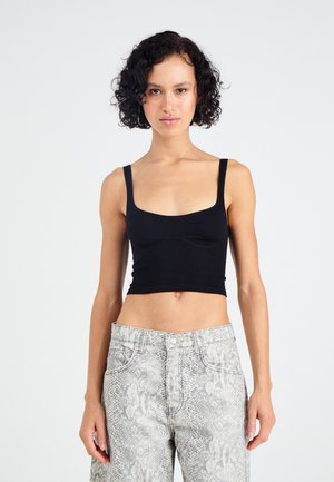 Free People MEG SEAMLESS CROP - Top - black
