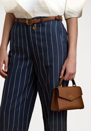 Lauren Ralph Lauren CROSSHATCH LEATHER SMALL FARRAH SATCHEL - Borsa a mano - lauren tan
