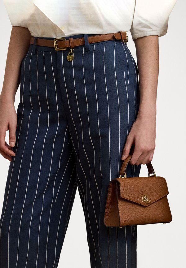 CROSSHATCH LEATHER SMALL FARRAH SATCHEL - Handbag - lauren tan2