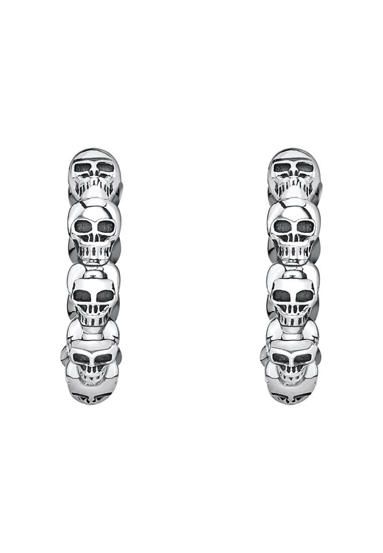 THOMAS SABO CREOLEN TOTENKÖPFE - Ohrringe - silver coloured