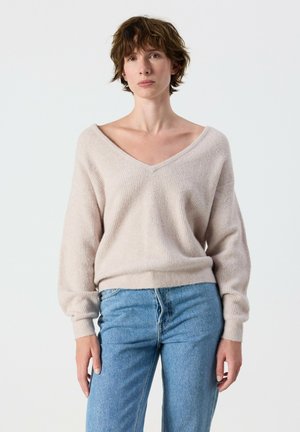 American Vintage, AMERICAN VINTAGE STRICKPULLOVER DAMSVILLE - Strickpullover - poussiere chine