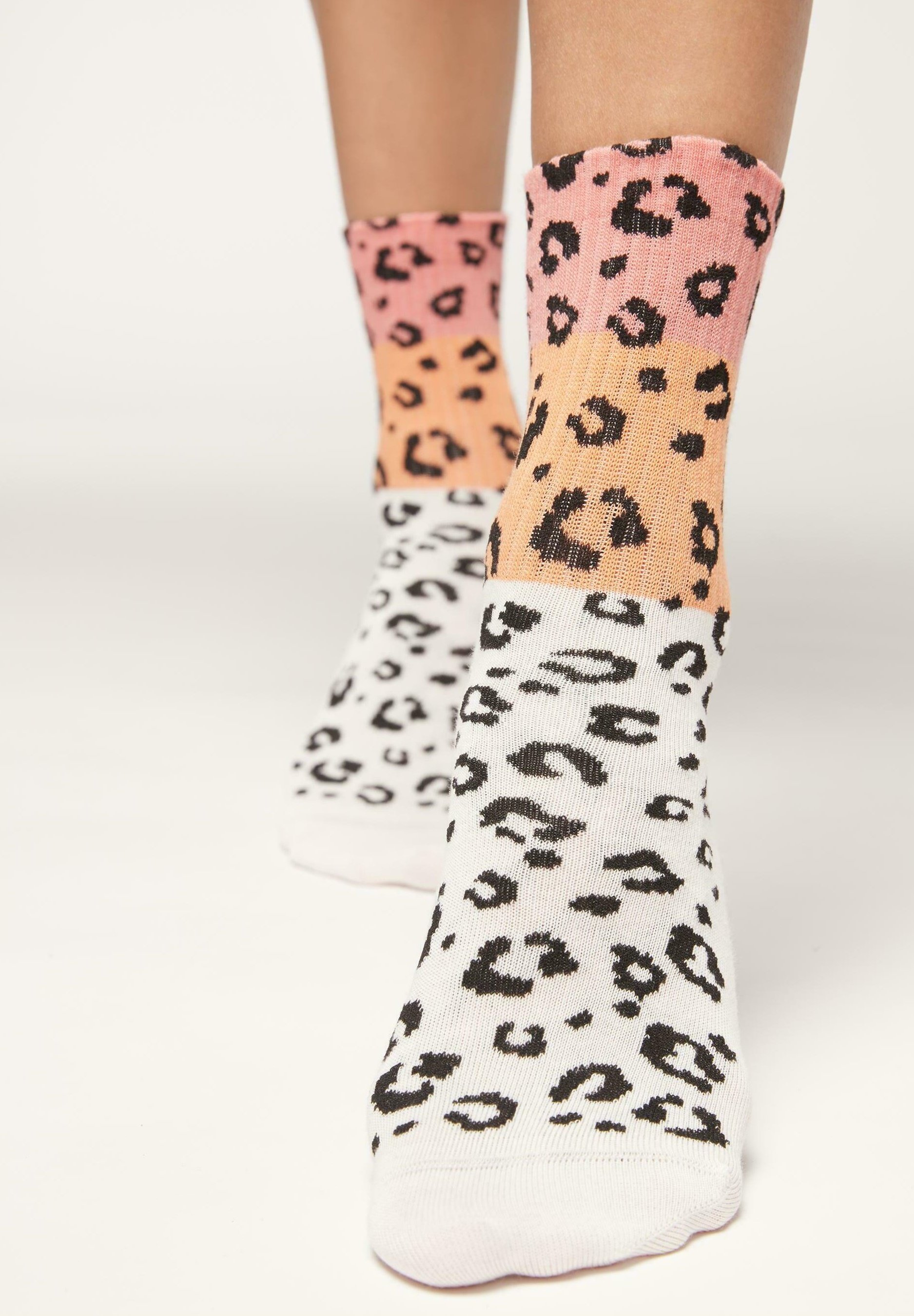 Calzedonia Calze - aufdruck coral cream animal print/color carne - Zalando