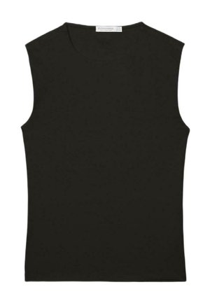 Stradivarius, BASIC SLEEVELESS T-SHIRT - Top - black
