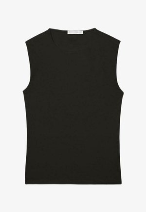 Stradivarius, BASIC SLEEVELESS T-SHIRT - Top - black