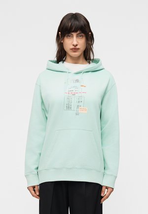 Džemperis ar kapuci - light turquoise