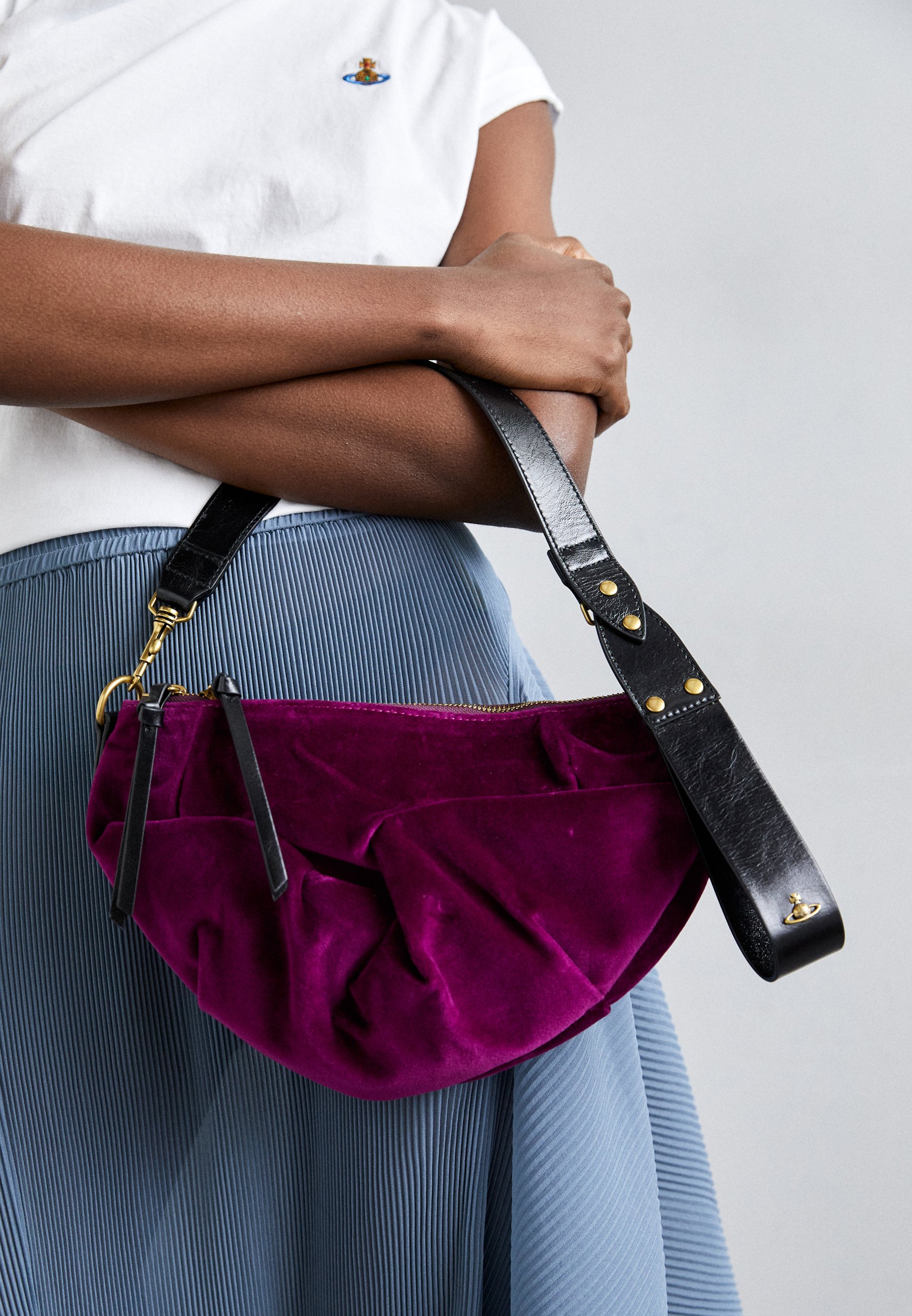 Vivienne Westwood AGNES SMALL SHOULDER BAG - Handbag - purple