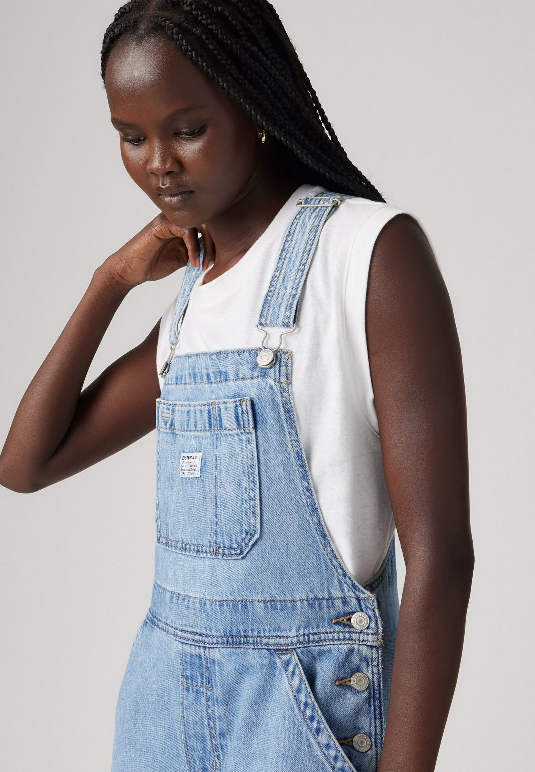 Levi's® XL OVERALL - Denim Dungarees - invested indigo/light-blue