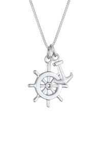 Sudraba kaklarota ar kuģa rata un enkura piekariņiem, abiem ar pulētu apdari, karājoties uz smalkas ķēdes.