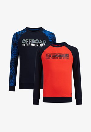 2 PACK - Long sleeved top - orange/blue