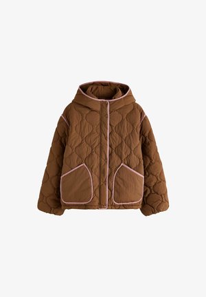 Next, PETITE FIT - LIGHTWEIGHT QUILTED JACKET - Winter jacket - tan brown with pink piping