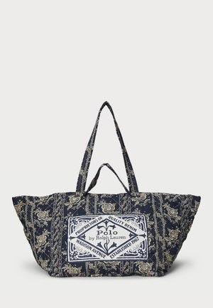 Polo Ralph Lauren QUILTED FLORAL COTTON EXTRA LARGE TOTE - Shopping bag - indigo