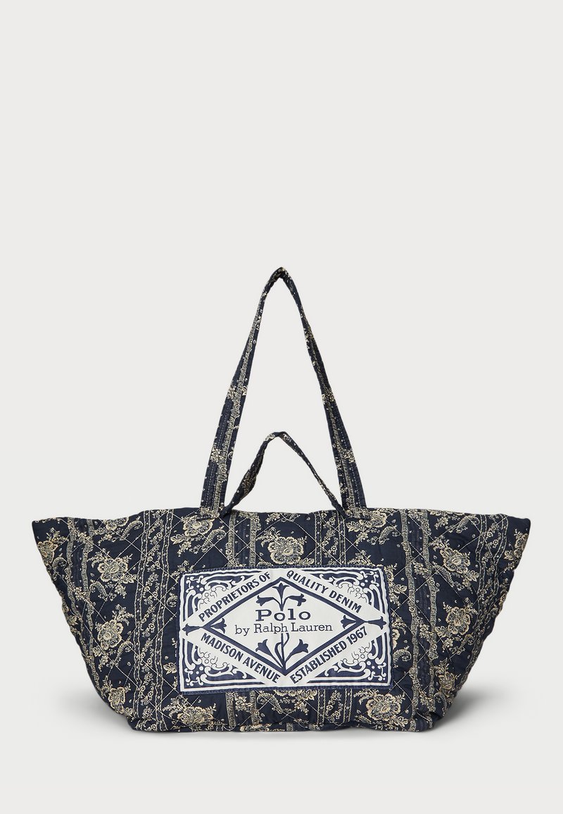 Polo Ralph Lauren QUILTED FLORAL COTTON EXTRA LARGE TOTE - Tote bag - indigo