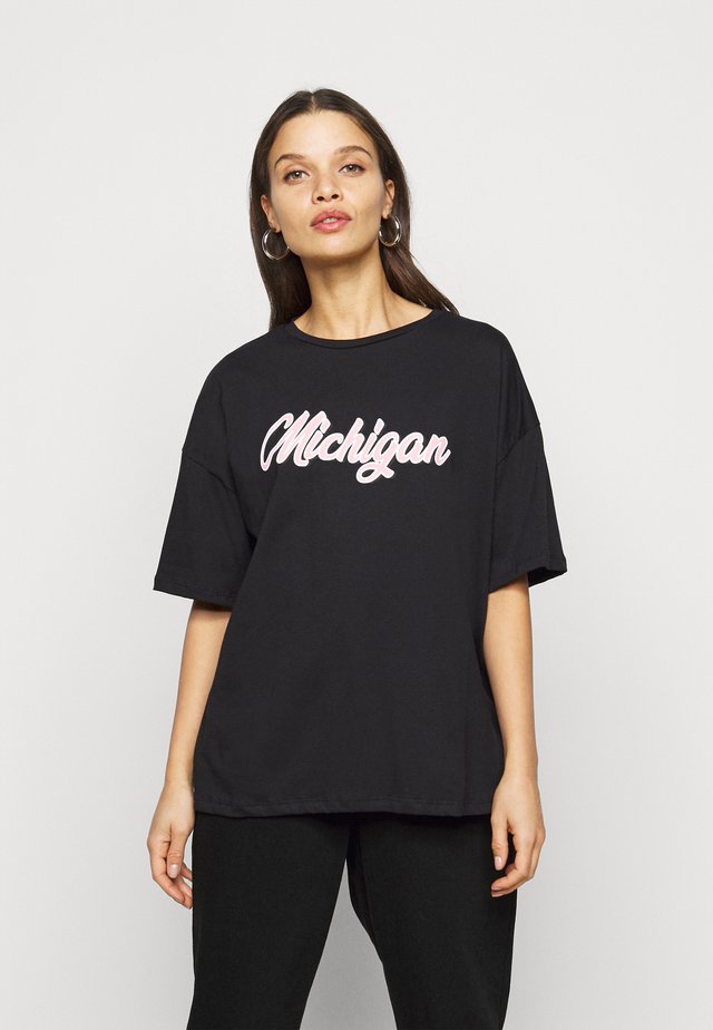 PETITE MICHIGAN - T-shirt z nadrukiem - black