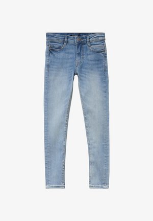 Creeks, CREEKS AMERICAN INSPIRATION; FASHION; COOL; EASY SKINNY-JEANS MIT 5 TASCHEN UND VERSTELLBARER TAILLE - Jeans Skinny Fit - denim double stone