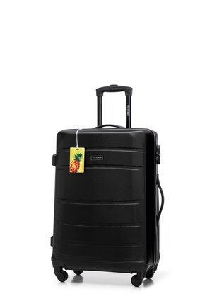 MEDIUM SUITCASE WITH LUGGAGE TAG FROM ABS - Wheeled suitcase - black