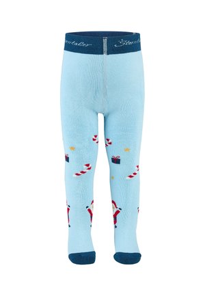 Sterntaler, STRUMPFHOSE WEIHNACHTEN MIT KOMFORTBUND UND INNENFROTTEE - Tights - hellblau
