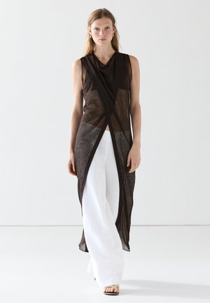 Massimo Dutti Robe longue - dark brown