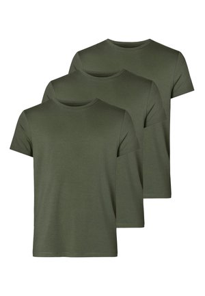 3-PACK O-NECK SOFT  - T-shirts basic - dark green