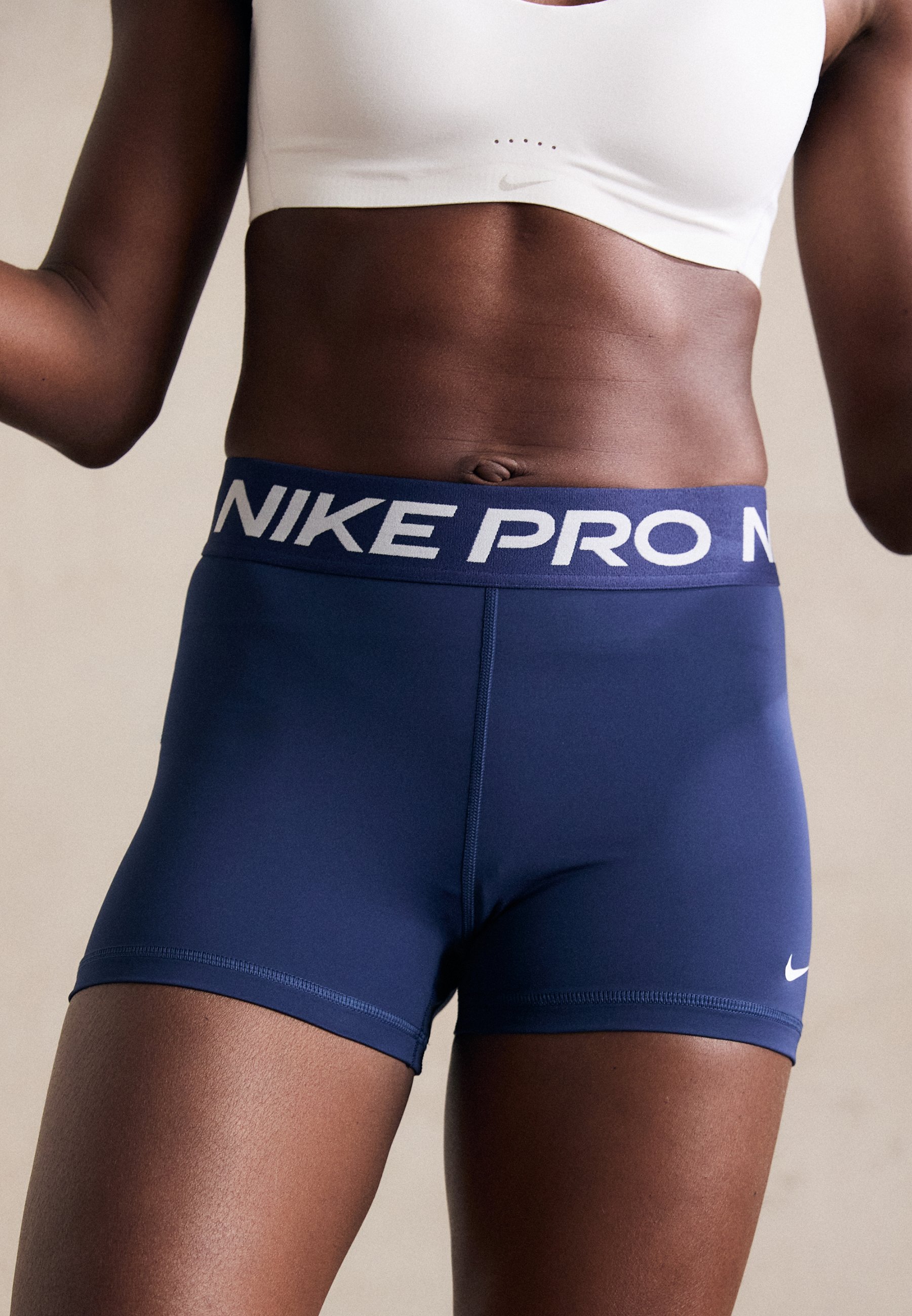 Nike Performance SHORT Leggings midnight navy/white/dark blue