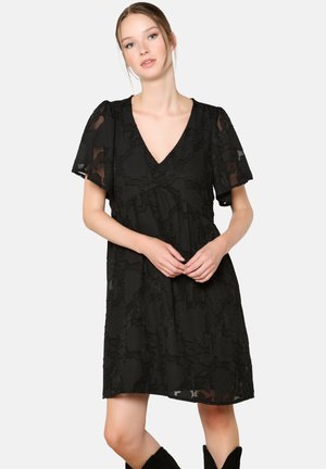 LolaLiza DOLL WITH V-NECK - Dnevna obleka - black