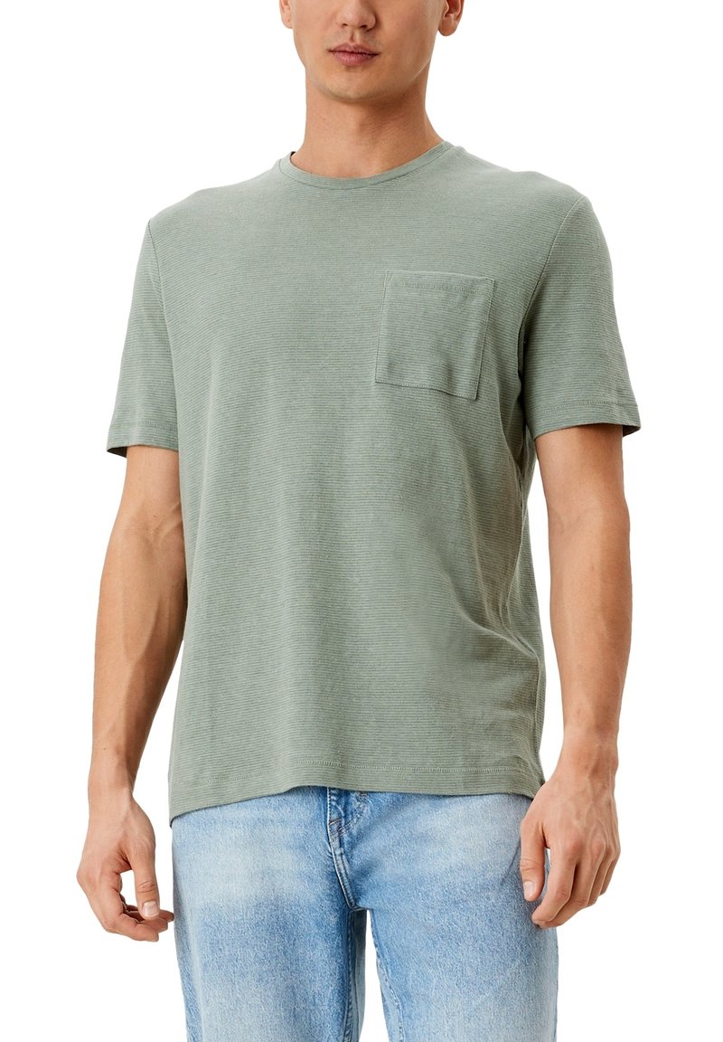 Herren T-Shirts basic | s.Oliver T-Shirt print khaki oliv stripes/dunkelgrün - RM79903 Herren T-Shirts basic | s.Oliver T-Shirt print khaki oliv stripes/dunkelgrün - RM79903