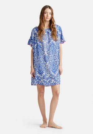 KAFTAN WITH PATTERN - Strandaccessoire - blue white