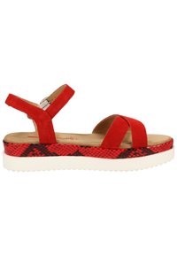 s.Oliver S.OLIVER SANDALEN - Platform sandals - red/snake 507