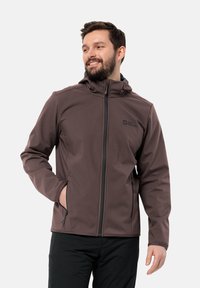Jack Wolfskin BORNBERG HOODY - Giacca softshell - red earth