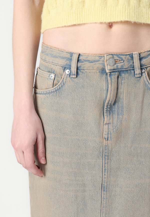 ELSIE LONG SKIRT - Denim skirt - tinted earth2