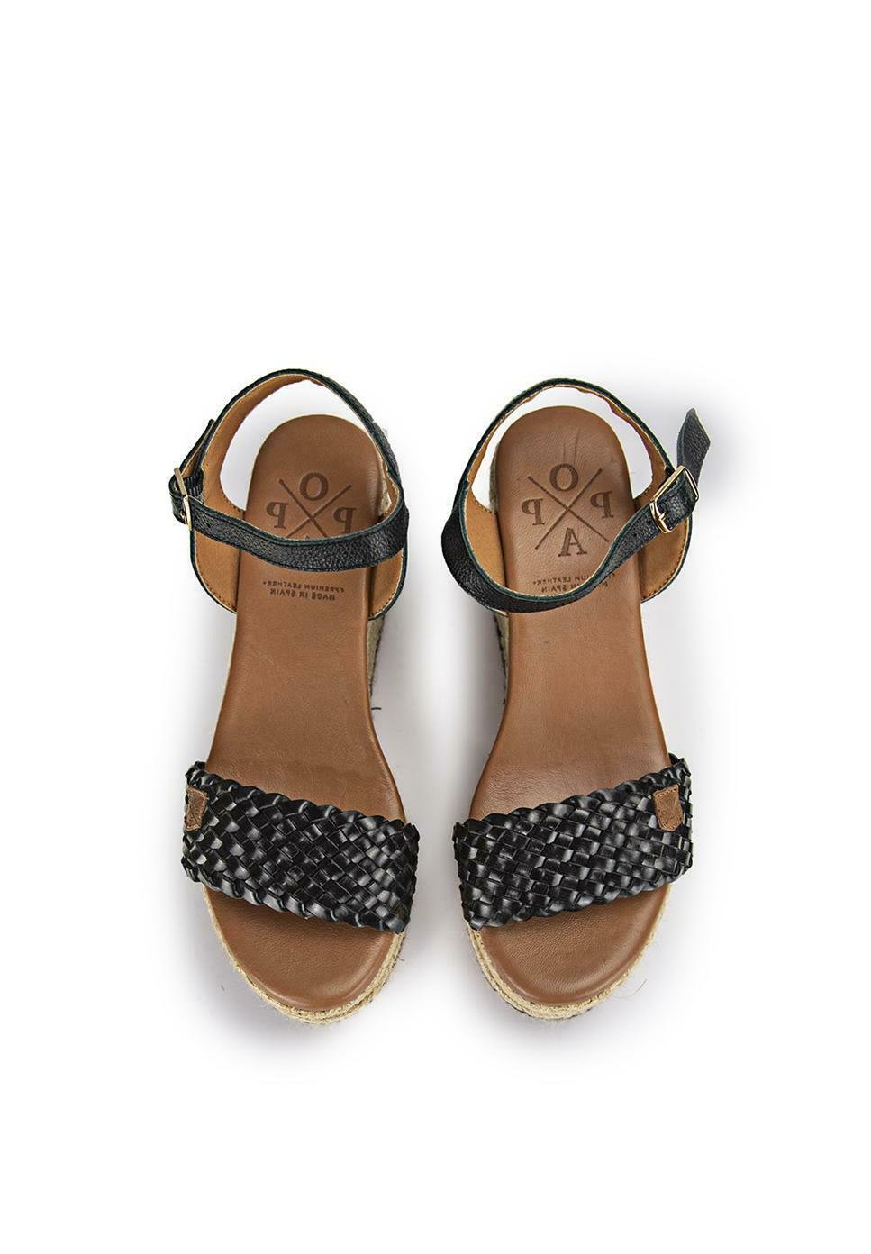 POPA Sandalias de cuña - black/negro - Zalando.es