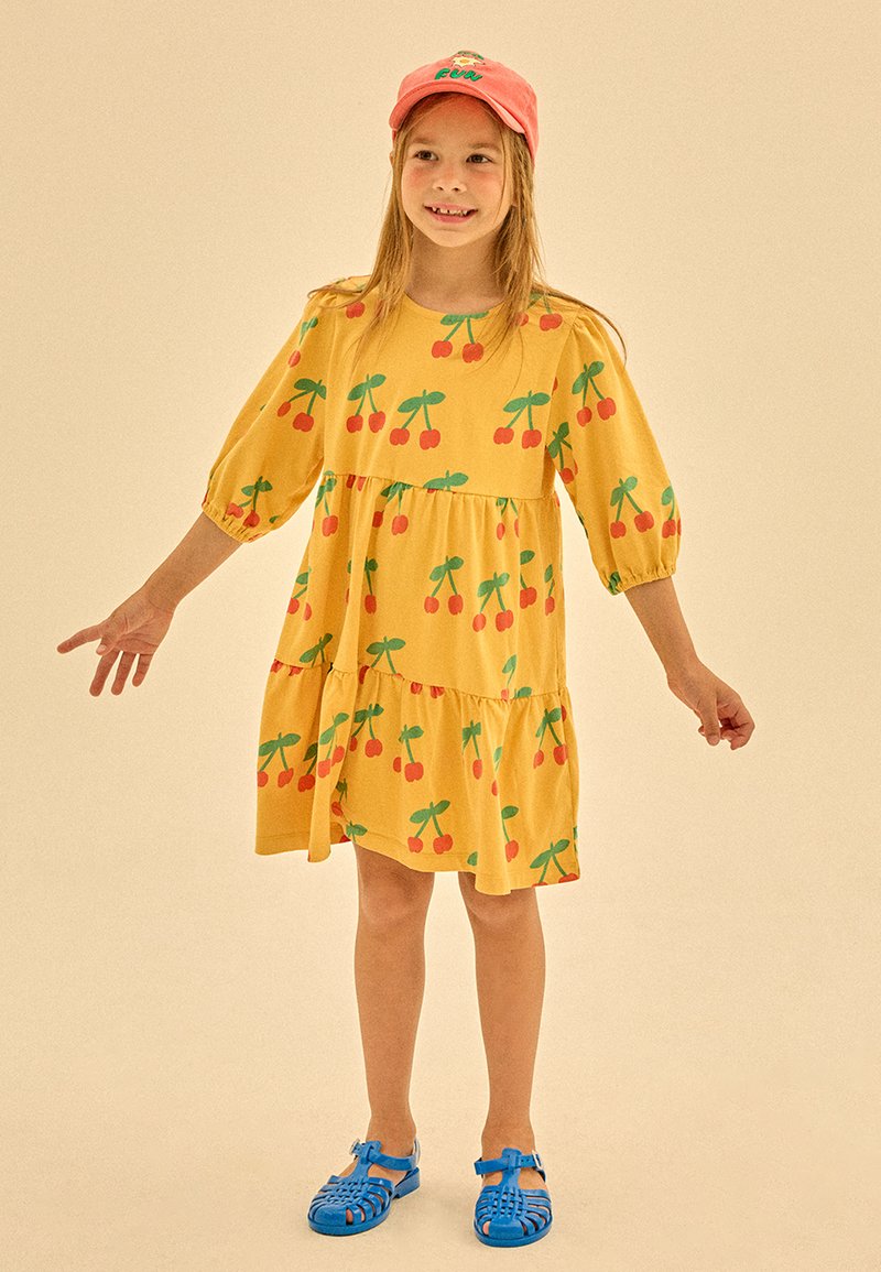 JELLY MALLOW CHERRY RUFFLE DRESS - Kasdienė suknelė - yellow