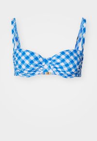 CIAO BELLA CHECK RUCHED UNDERWIRE BRA - Bikini felső - azure