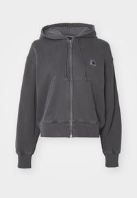 HOODED NELSON JACKET - Mikina na zip - graphite