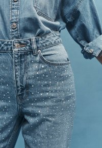 Next MOM EMBELLISHED TALL   REGULAR FIT - Tapered-Farkut - mid blue
