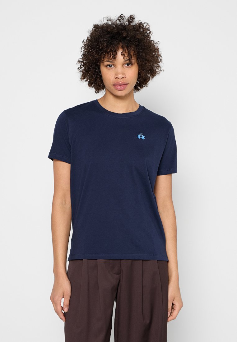 LA MARTINA T-shirt basic donkerblauw