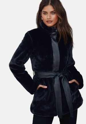 REGULAR FIT - BELTED - Talvemantel - black