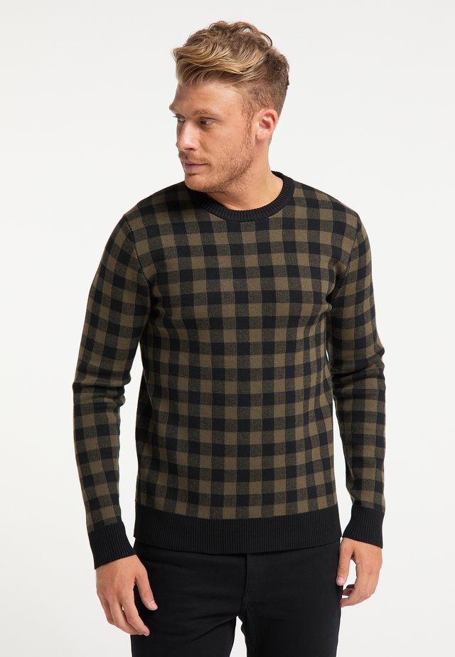 Pullover - militär oliv schwarz