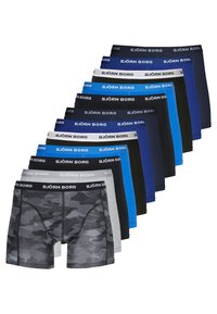 Fekete, tengerészkék, kék, szürke és kamuflázs boxer alsók, elasztikus derékpánttal, amelyen "BJÖRN BORG" felirat található. Puha anyag, testhezálló kialakítás és különböző színek.