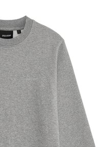 Grå sweatshirt med rund hals och lång ärm. Har en subtil "LYLE & SCOTT"-logotyp i ljusgrått på bröstet. Material i bomullsblandning.