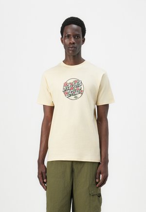 FLASH STACKED DOT FRONT TEE UNISEX - Print T-shirt - blond wood