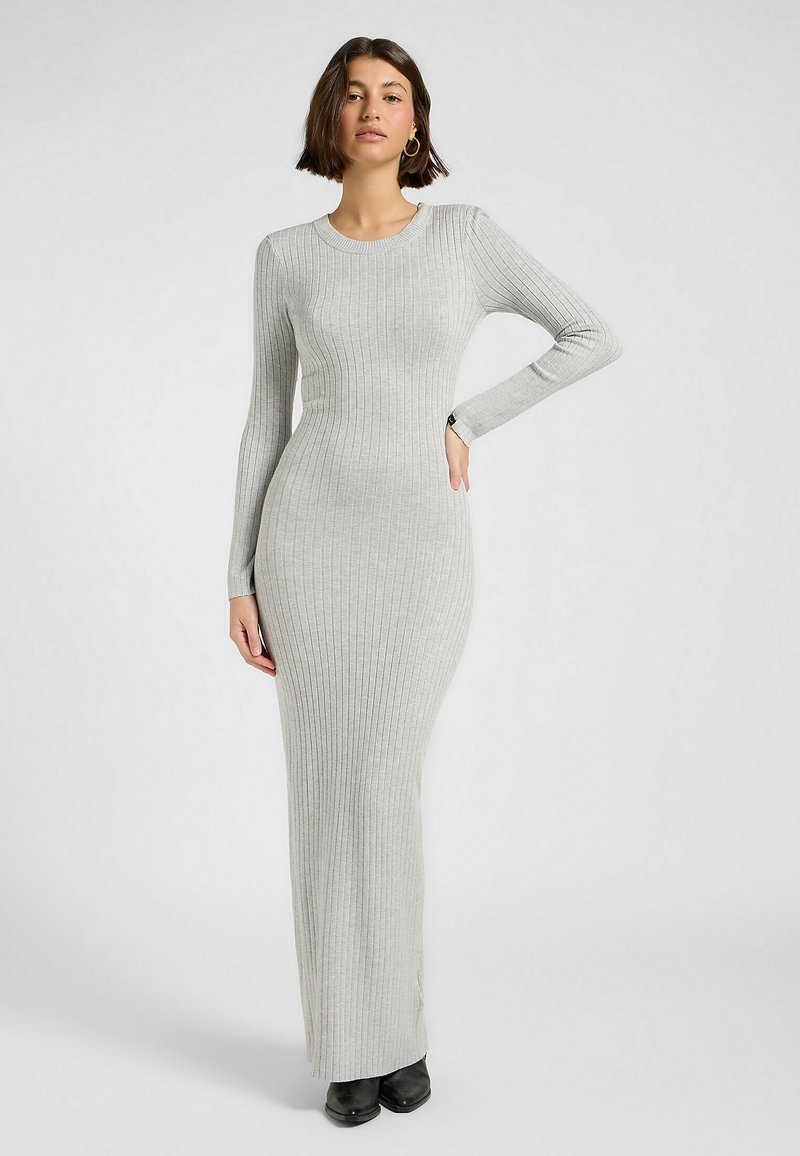 Lee LONG SLEEVE CREW_NECK  - Maxikleid - grey heather