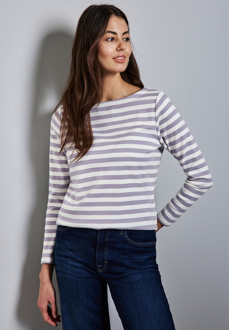 Street One GESTREIFTES - Langarmshirt - lila