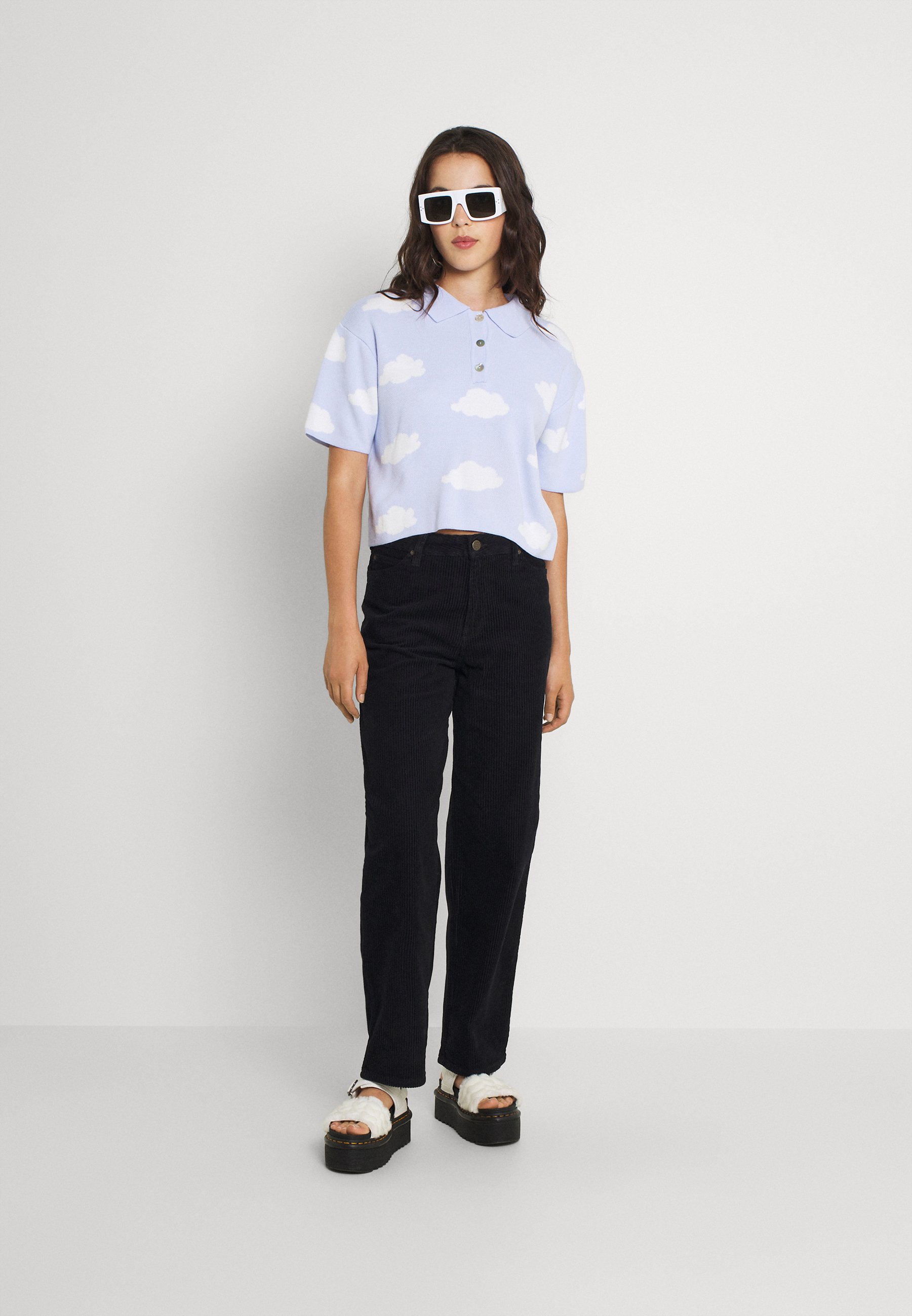 Lee WIDE LEG LONG - Pantaloni - black/nero - Zalando.it